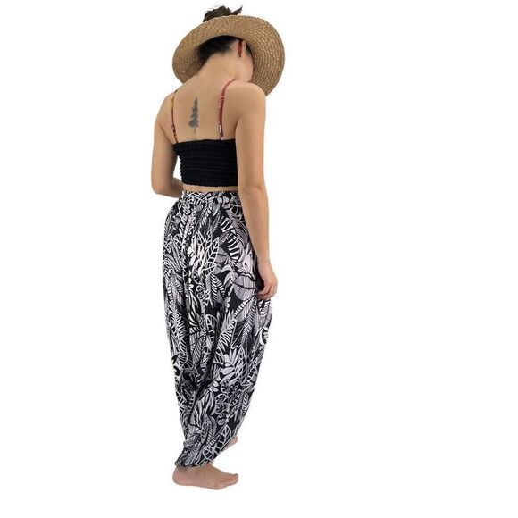 Apau ~ Gender Fluid Alladin Gypsy Shibori Tie Dyed Rayon Pants - Picture 14 of 15